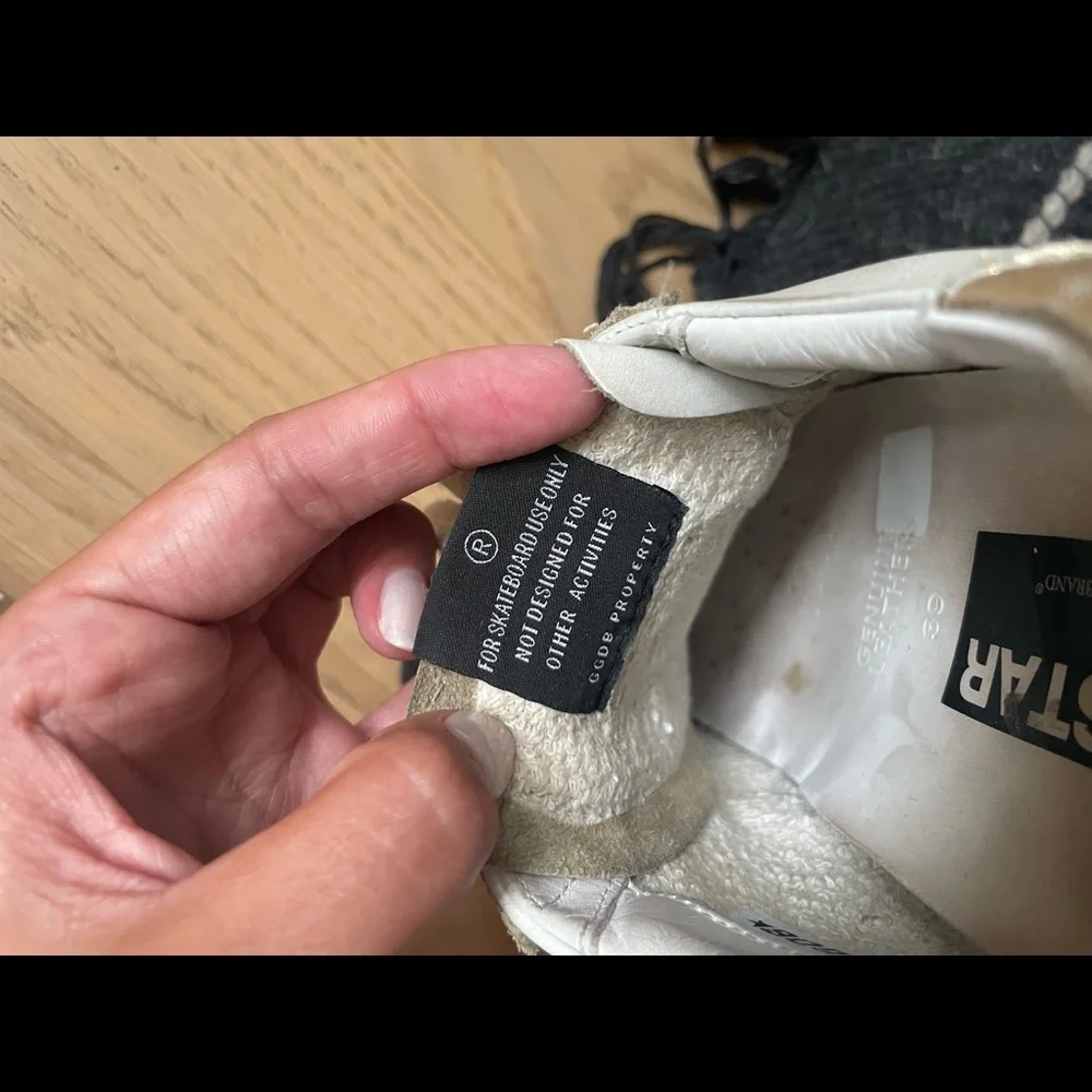 Golden Goose Super Stars Gold White Sneakers Size 39